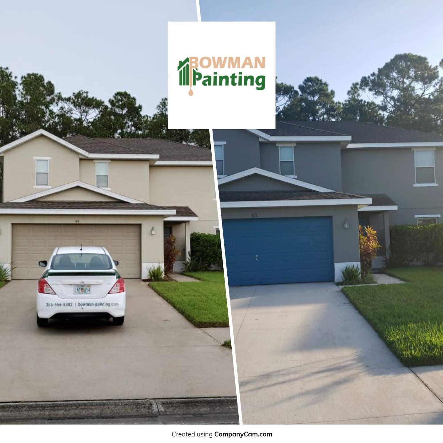 bowman painting before & after