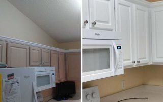 cabinet repaint before & after